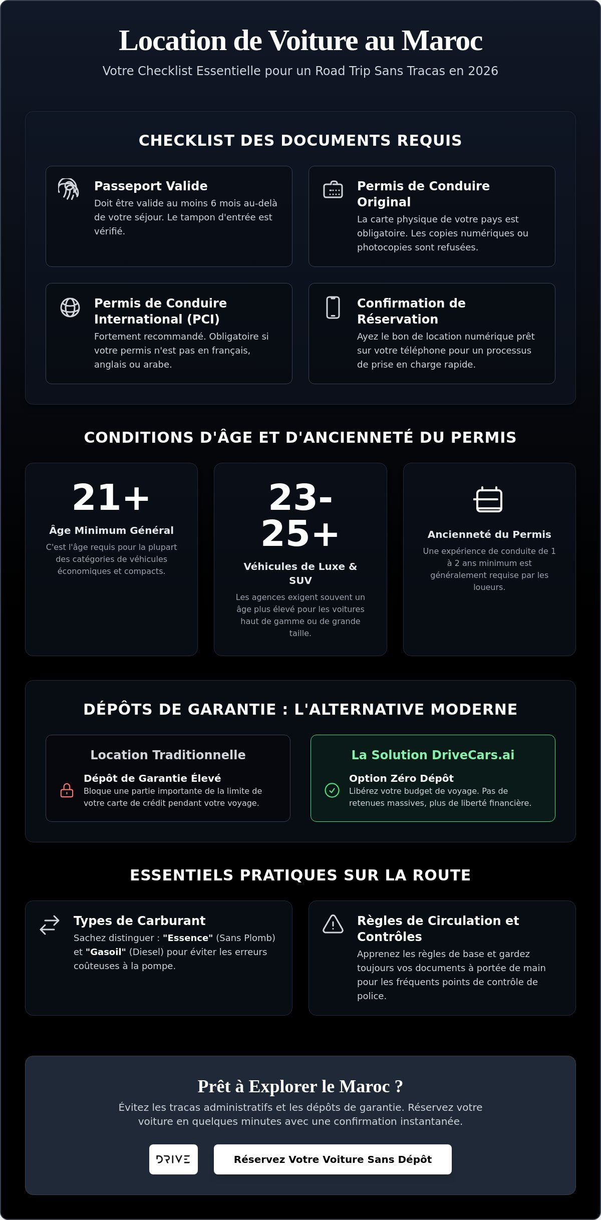 Exigences de Location de Voiture au Maroc pour les Touristes : La Checklist Essentielle 2026